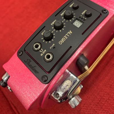 ALP DRA-300 Electric Travel Guitar 2020s - Pink image 4