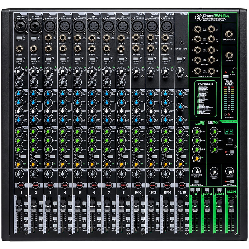 Mackie ProFX16v3 Professional USB Mixer, 16-Channel image 1