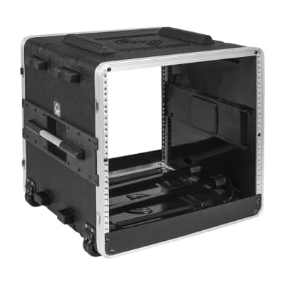 STRC-A10UT | Lightweight and Compact 10U PA/DJ ABS Road Case w/ 9U Rack Space, 19” Depth, Retractable Handle, Wheels, Heavy-Duty Latches image 2