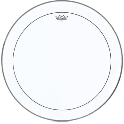Remo Emperor X Coated Drumhead - 14 inch - with Black Dot  Bundle with Remo Pinstripe Clear Drumhead -18 inch image 3