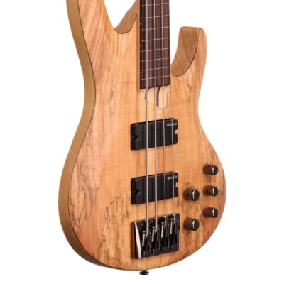 ESP LTD B204 Fretless Electric Bass Guitar Natural Satin image 9