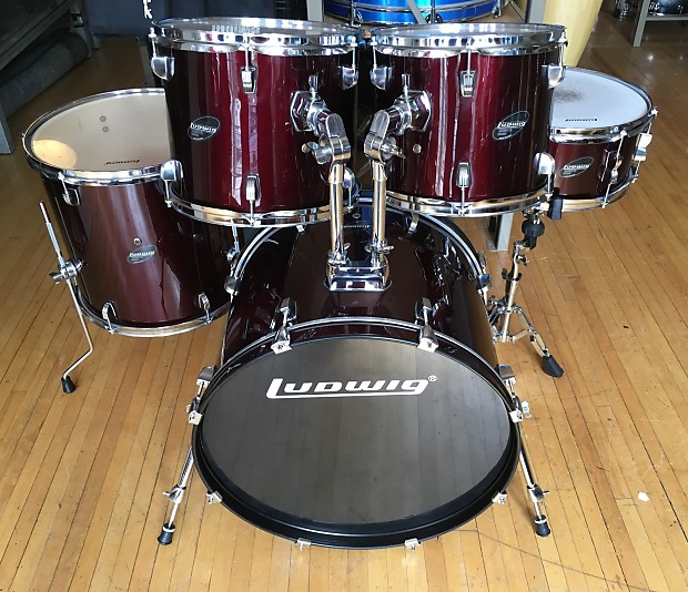 Ludwig Accent CS Combo 5pc Shell Pack Wine Red