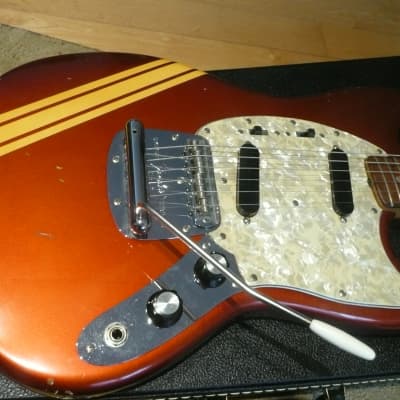 Fender Mustang Guitar with Rosewood Fretboard 1969 - 1973 Competition Red image 16