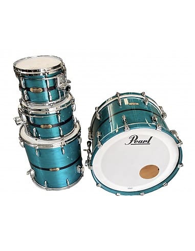 PEARL MASTERS MAPLE PURE MP4C924XSP-S AQUA TURQUOISE STRIPE USATA image 1