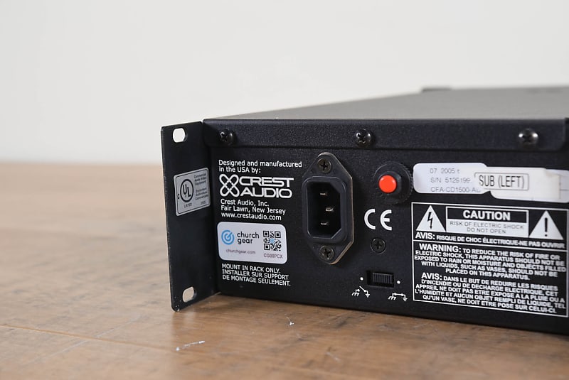CREST AUDIO CD1500 パワーアンプ CREST AUDIO CD-1500 デジタルパワーアンプ｜中古 山陽電子商会