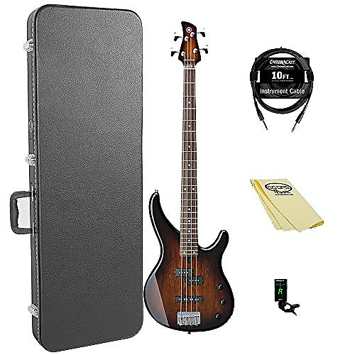 Yamaha TRBX174EW TBS-KIT-1 Electric Bass Guitar kit with ChromaCast Hard Case and Accessories, Tobacco Brown Sunburst image 1