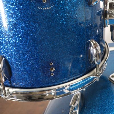 Gretsch Blue Sparkle 3pc Drum Kit Set Vintage 1950's 3ply image 16