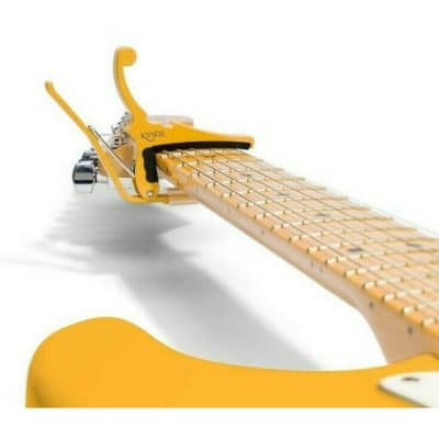 Electric Guitar Capo By Fender/Kyser, 'Quick Change' Butterscotch Blonde KGEFBBA image 3