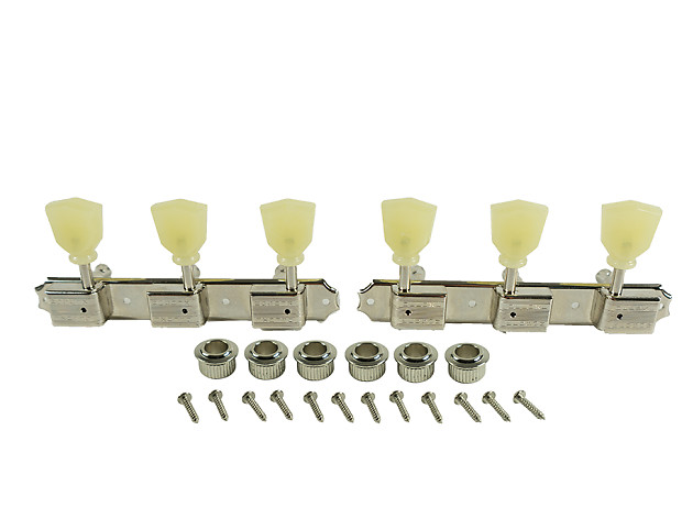 Kluson 3 per plate Pearl Keystone button tuners 15:1 ratio fits Gibson WD90NPPK DR image 1
