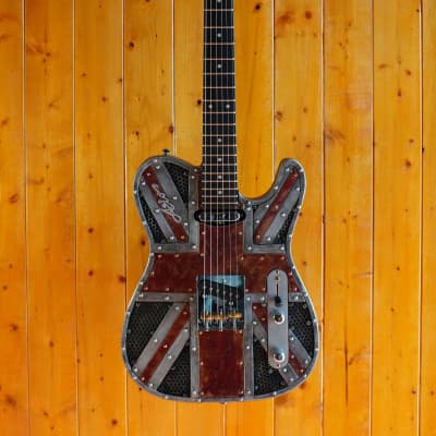 AIO Custom Art Electric Guitar - British Flag w/Gator Hard Case image 1