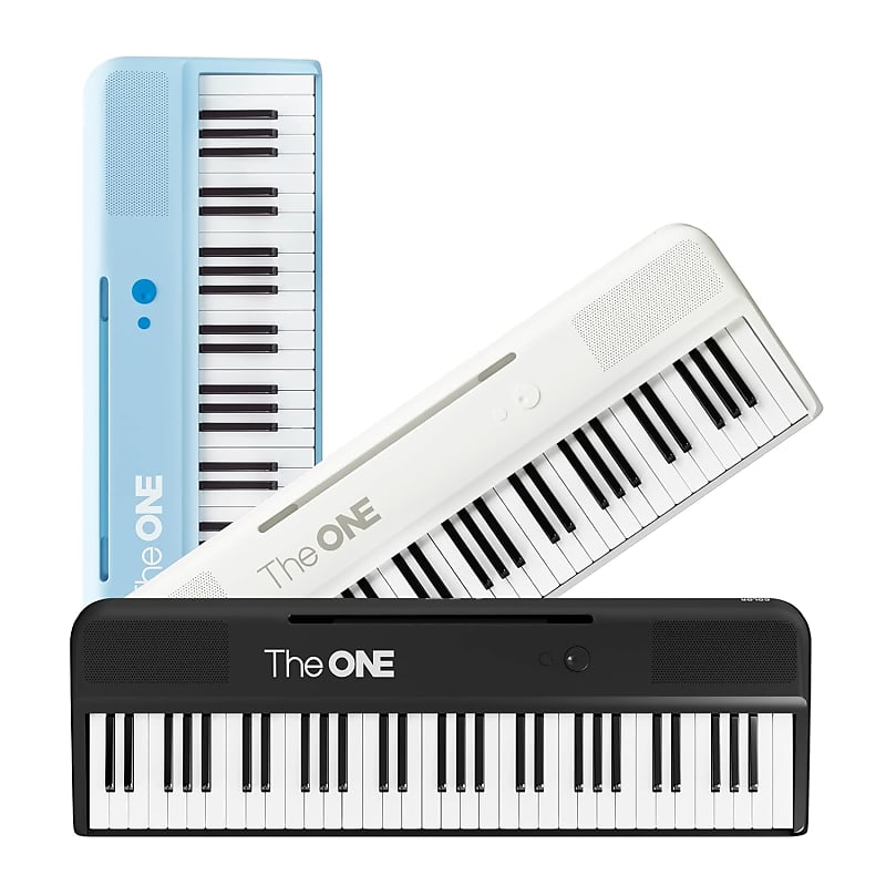Smart Keyboard Color 61 Lighted Keys Piano Keyboard, Music Keyboard For Beginners With 256 Tones, 64 Polyphony, Built-In Led Lights And Free Apps (Blue) image 1