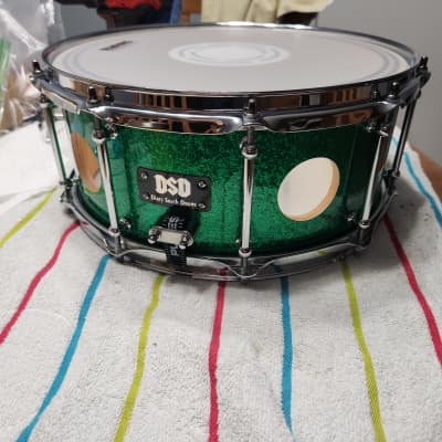 Dirty South Drums Custom Vented Snare 2023 - Green Glitter | Reverb