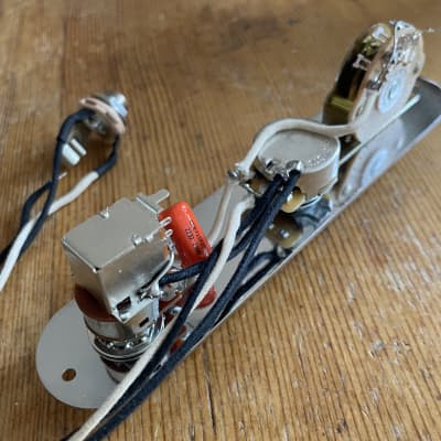 Fender Telecaster Wiring Harness Upgrade 500k CTS/ Bourns Pots PUSH/PULL Coil Split .022 Orange Drop Cap Oak Grigsby Switch PLATE/KNOBS image 5