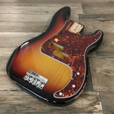 FRANCHIN Jupiter bass guitar body Relic Aged 3-Color Sunburst 100% Nitro Lacquer Alder P-Bass type Made in Italy - Stock piece #20790525 image 9
