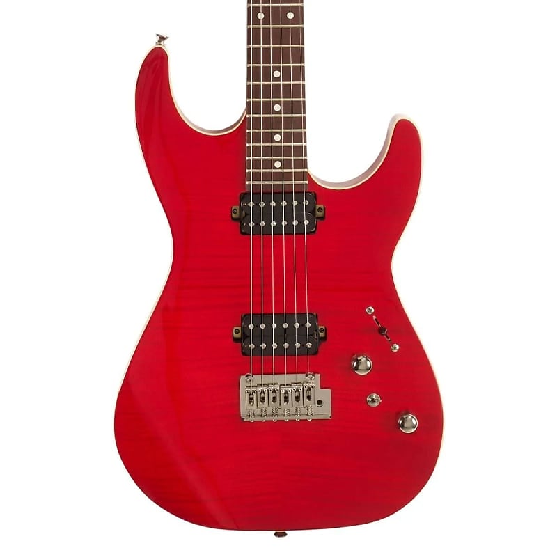 Michael Kelly Guitars, 62 Solid Body 2 Hum Flametoptrans Red, MK62FTRMCR image 1