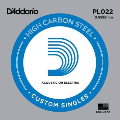 D'Addario PL022 Nickel  Ball End .022 Single String image 1