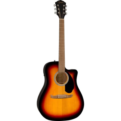 Fender FA-125CE Dreadnought Acoustic Electric Guitar - Sunburst image 4