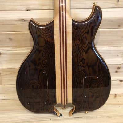 Alembic Mark King Deluxe Custom Lined Fretless 5 string Bass 2002 CocoBolo LED's image 16