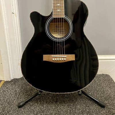 Lindo Black Fire Electro Acoustic 2023 - Black glossy with white detailing image 2