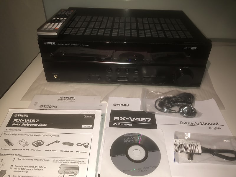 Yamaha RXV467 525Watt 5.1 HDMI AV Receiver bundle Reverb