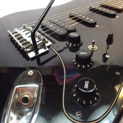 Memphis 302B 80's Black Guitar (((Very Nice))) image 11