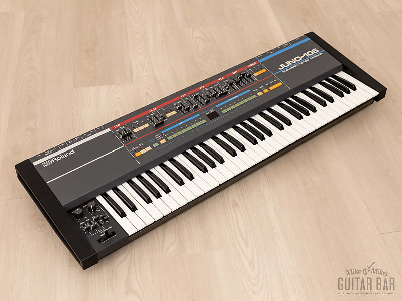 1980s Roland Juno-106 Vintage Analog Synthesizer, Serviced w/ Case image 1