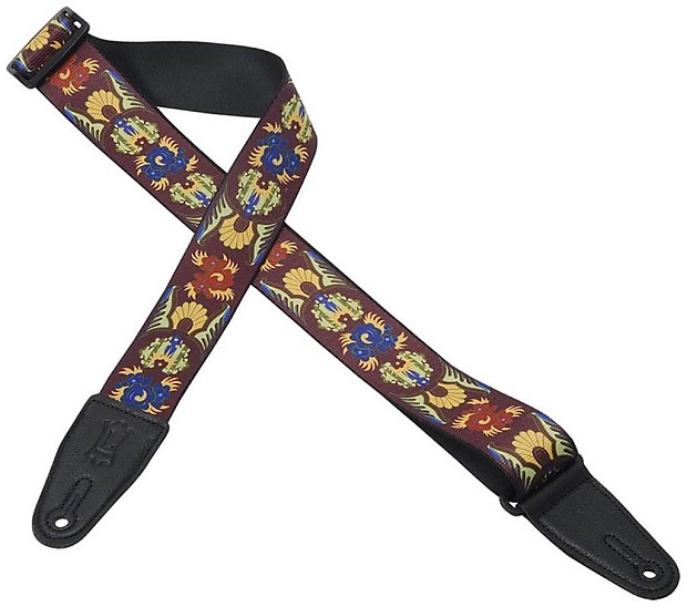 Levy's MP-25 2" Soft Nylon Flowers Guitar Strap image 1