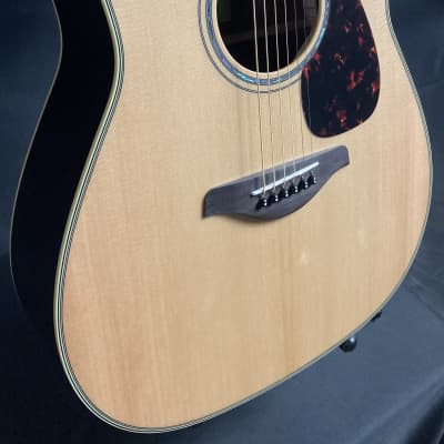 Yamaha FG830 Solid Top Dreadnought Acoustic Guitar Gloss Natural image 3