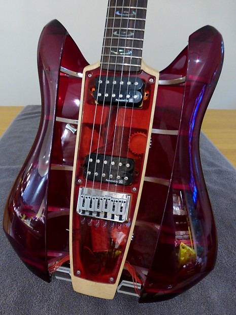 RKS Ruby Red aluminum finned guitar