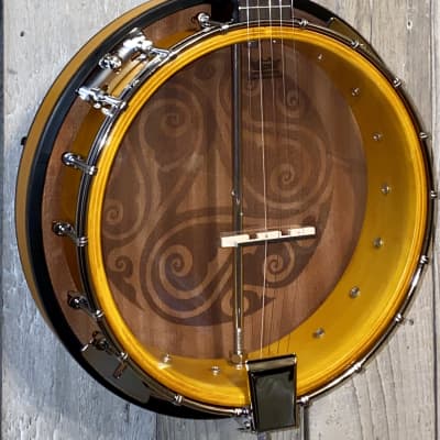 2021 Luna  Celtic 5 String Banjo  Natural Satin Finish, Help Support Brick & Mortar Music Shops ! image 3