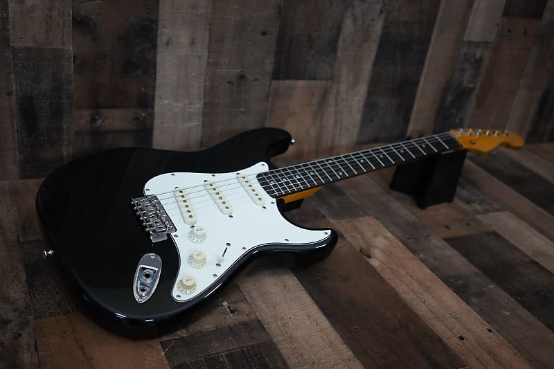 Fender Custom Stratocaster 1989 Body Black Canadian Neck Partscaster Locking Tuners SSS Rosewood image 1