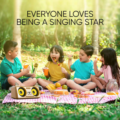 MASINGO Portable Kitty Cat Karaoke Machine for Kids, Children, and Toddlers with 2 Wireless Bluetooth Microphones, PA Speaker System, Includes Singer Vocal Removal Mode for Boys and Girls, Spinto G3 image 4