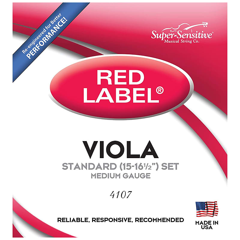 Red Label Viola String Set 15-16.5" Medium image 1