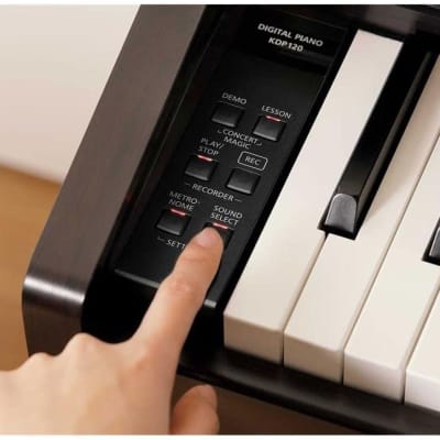 Kawai KDP120 Digital Home Piano - Premium Rosewood  Bluetooth MIDI and USB-MIDI Connectivity image 5