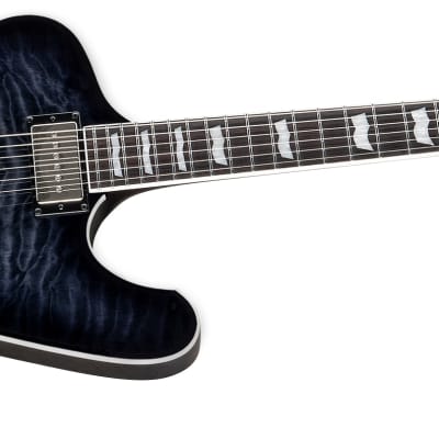 ESP LTD Phoenix-1000 QM Electric Guitar - See-thru Black Sunburst image 3