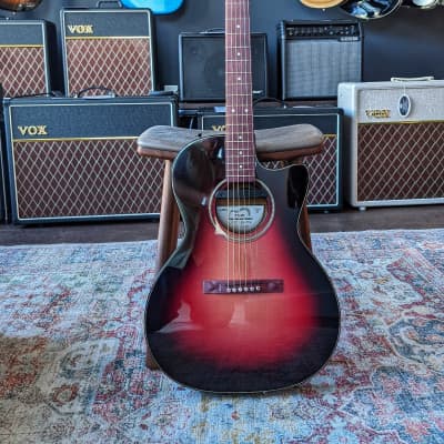 Teel Guitar Works L00C Ultra-Thin AE - Burgundy Burst - The Sound Parcel