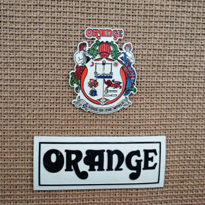 Vintage 1973 Orange 4x12 Speaker Cabinet Celestion G12H T1217 Greenbacks Pulsonic 3 Cones image 5