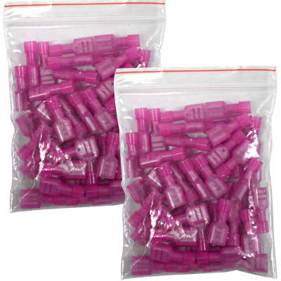 100 Pack of Fully Insulated 22/18 Gauge Female Quick Disconnect Wire Connectors image 3