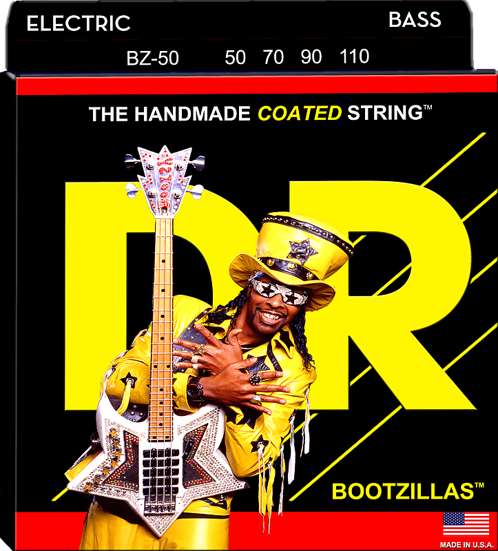 DR Strings - Bootzillas Clear Coated Stainless Steel Bass | Reverb