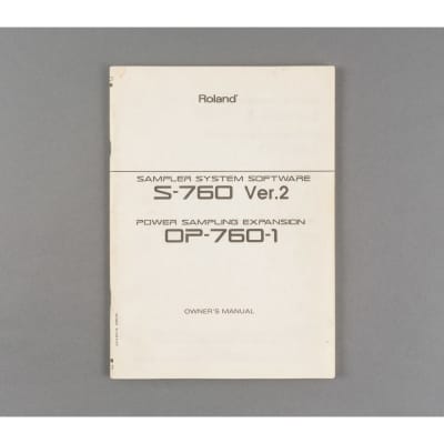 Roland S-760 Ver 2 Owner's Manual [USED]