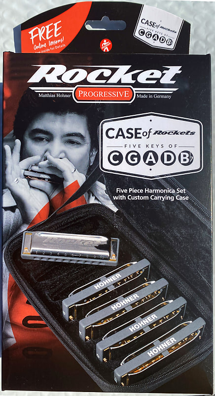 Hohner Rocket 5 Piece Pro Pack in the keys of C, G, A, D, and Bb with Case image 1