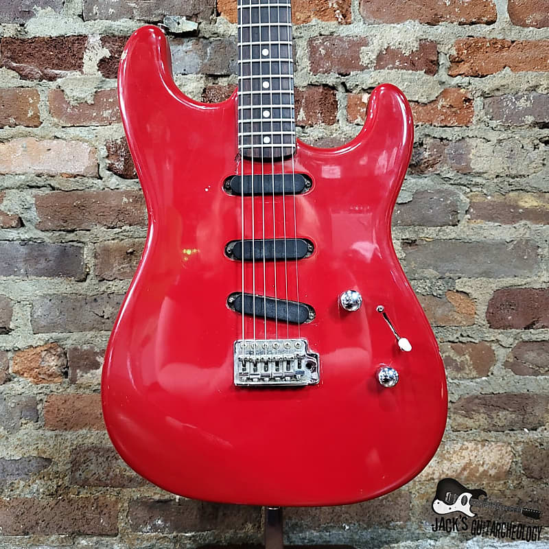 Stinger MIJ S-Style Electric Guitar (1980s Fiesta Red) image 1