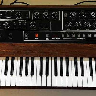 Sequential Prophet 5 Rev2 61-Key 5-Voice Polyphonic Synthesizer 1979 - Black with Wood Front & Sides image 1