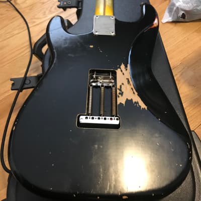 David Gilmour Inspired Replica Stratocaster Relic Aged Black Strat Partscaster image 2
