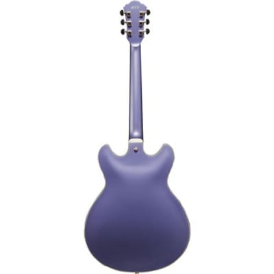 Ibanez AS Artcore AS73G Semi-Hollow Double Cutaway Electric Guitar, Bound Rosewood Fretboard, Metallic Purple Flat image 4