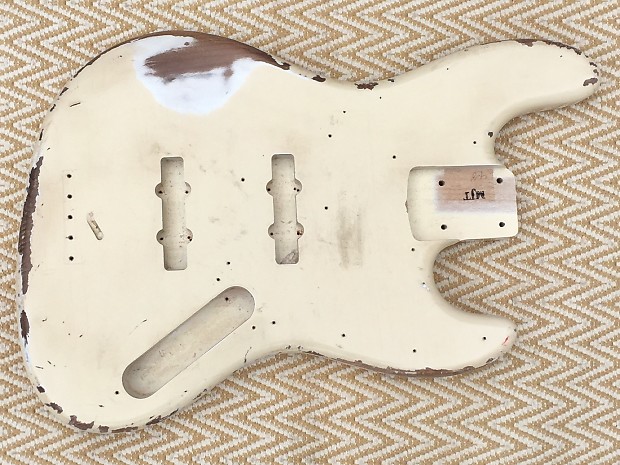 MJT JBT Fender Style Body Jazz Bass 2016 Vintage White | Reverb