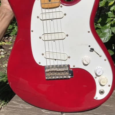 Ibanez Roadstar II Red 1983 Upgraded Fender Lace Sensor Pickups Japan.  Set up and ready to play! image 17