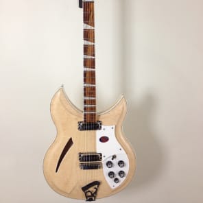 Rickenbacker 381V69 2013 Mapleglo checker binding carved top and back image 2