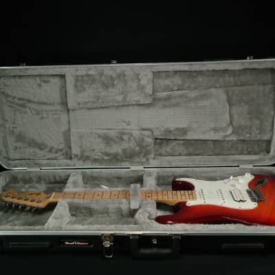Fender Standard Stratocaster HSS Plus Top, Maple Fingerboard, Aged Cherry Burst with CASE! USED image 7