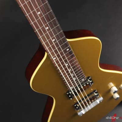 Asher Electro Hawaiian Junior Lap Steel Guitar Gold Top with Custom Firestripe Pickups - NEW Model! image 4